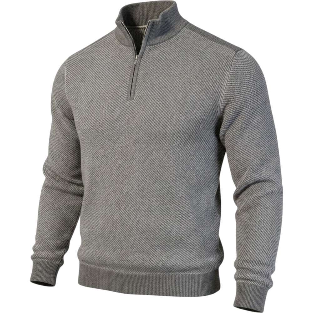 Theory 100% Cashmere‎ Quarter Zip Sweater Mens Grey Fair Donners MK OP Mock Neck